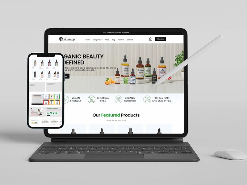 Kanzy Website show Banner